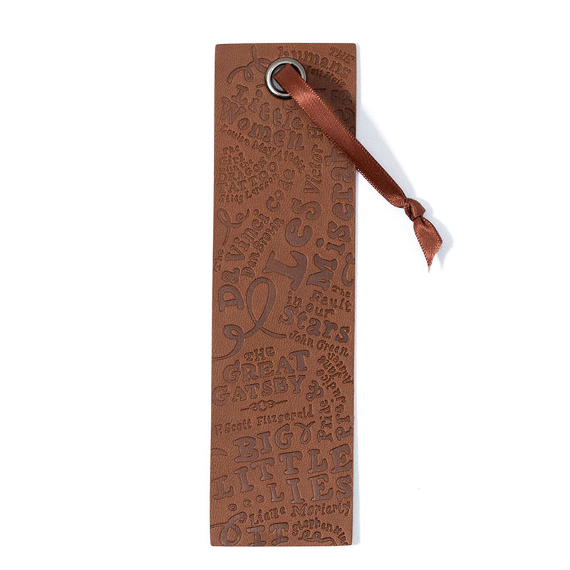 Wholesale Vintage English embossed leather bookmark